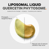 Lifestyle shot of Codeage Nanofood Liposomal Quercetin in a glass