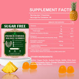 Lifestyle shot of DEWANG Probiotic Gummies beside a glass of water