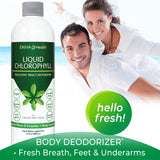 Lifestyle shot of Eniva Health Chlorophyll Supplement on a kitchen counter