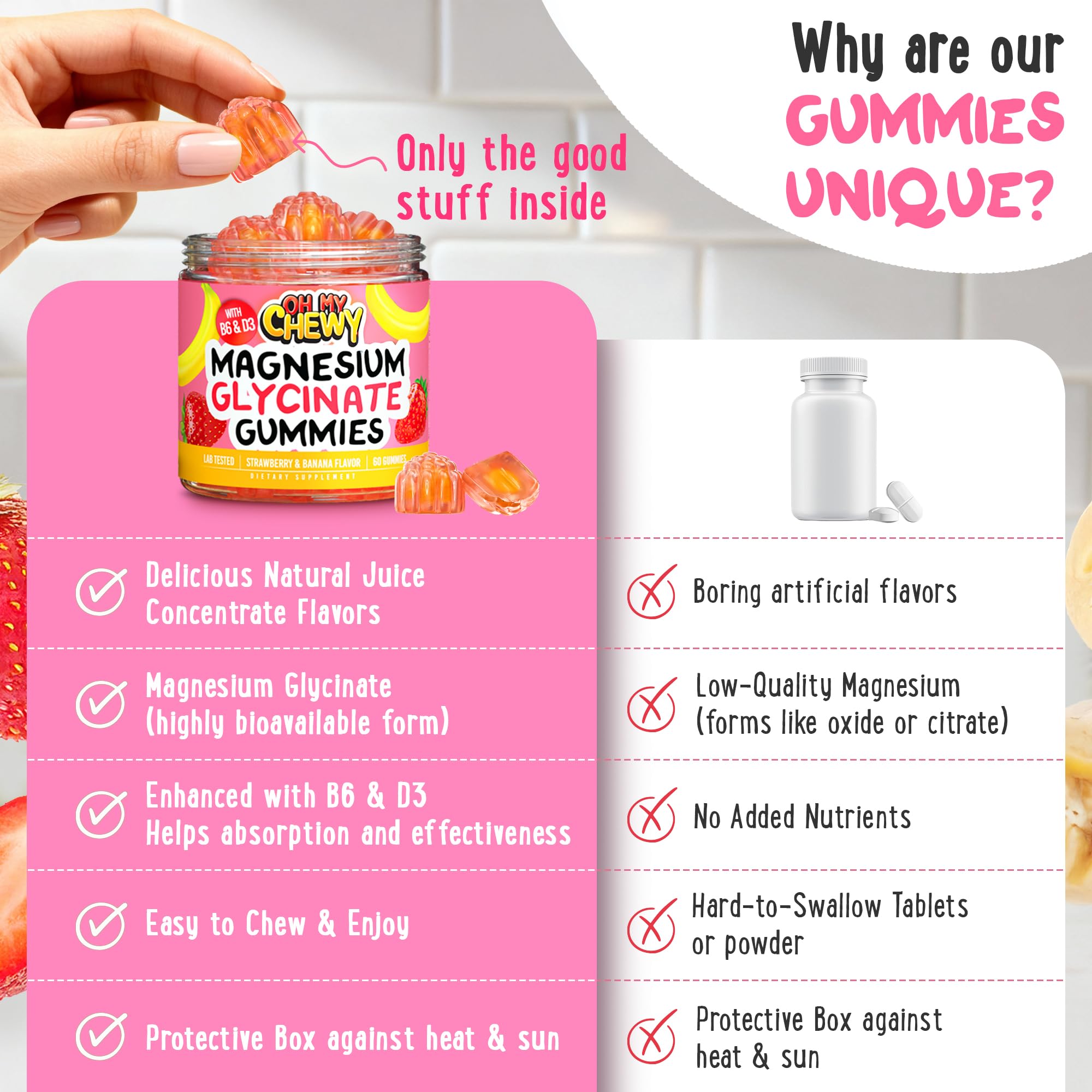 Lifestyle shot of family enjoying OH MY CHEWY Magnesium Gummies