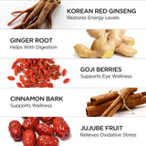 Lifestyle shot of JUNG KWAN JANG Korean Red Ginseng Drink 91g on a table