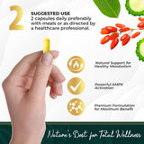 Lifestyle shot of oliv Berberine Supplement on a kitchen counter
