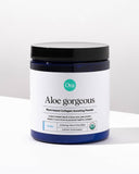 Lifestyle shot of Ora Organic Aloe Gorgeous on a kitchen counter