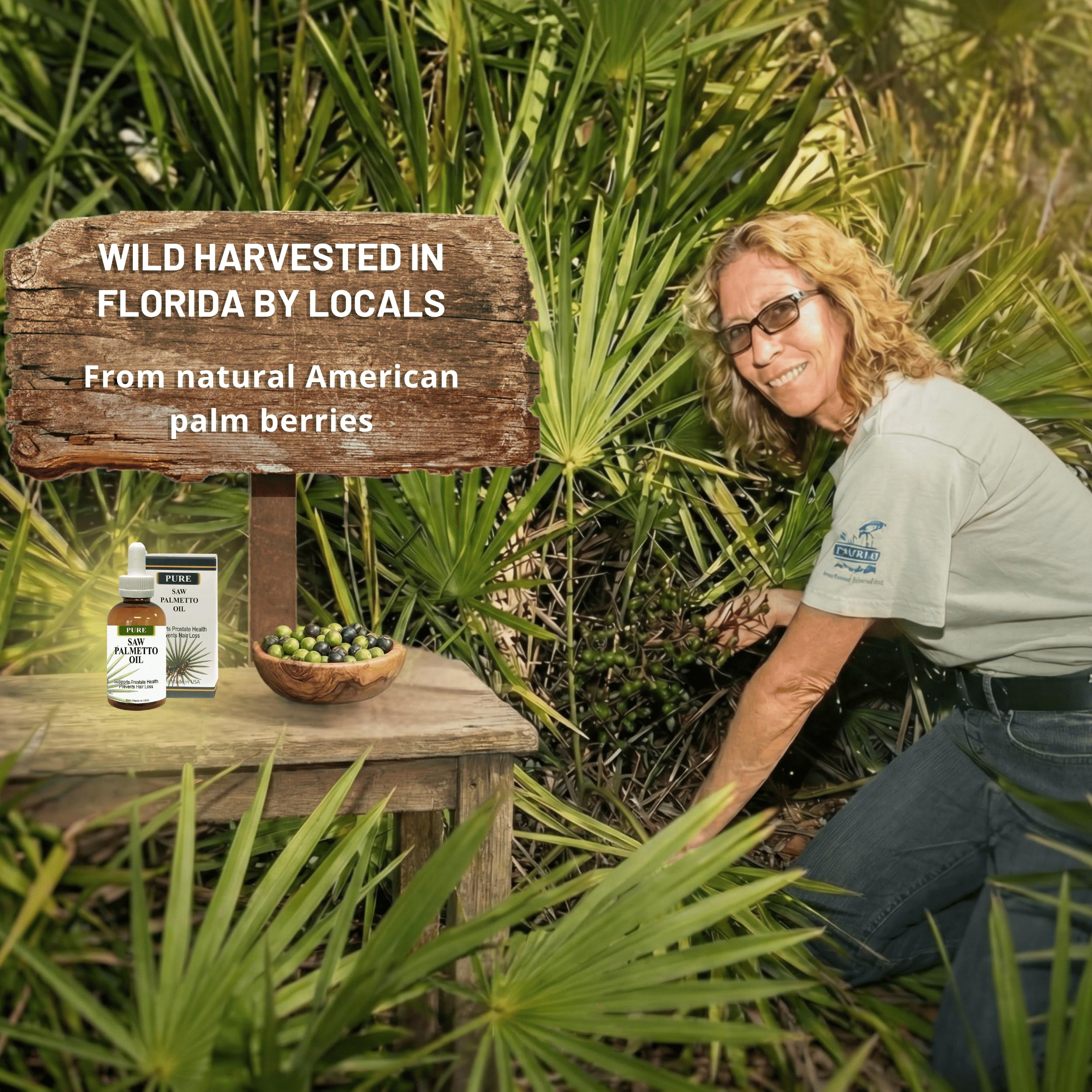 Lifestyle shot of PHYTO LIFE Saw Palmetto Oil