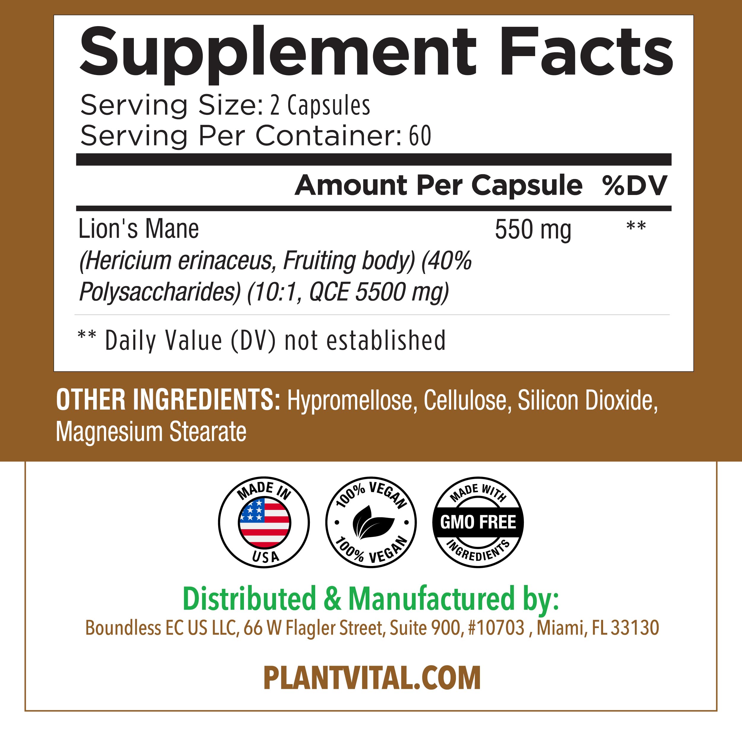 Lifestyle shot of Plantvital Organic Lion’s Mane Mushroom Capsules