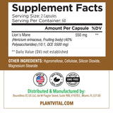 Lifestyle shot of Plantvital Organic Lion’s Mane Mushroom Capsules