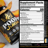 Lifestyle shot of Poop Juice Prebiotic Supplement on a kitchen counter