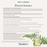 Lifestyle shot of Shaklee Rest & Rewind® Mint Tea Drink Mix on a bedside table