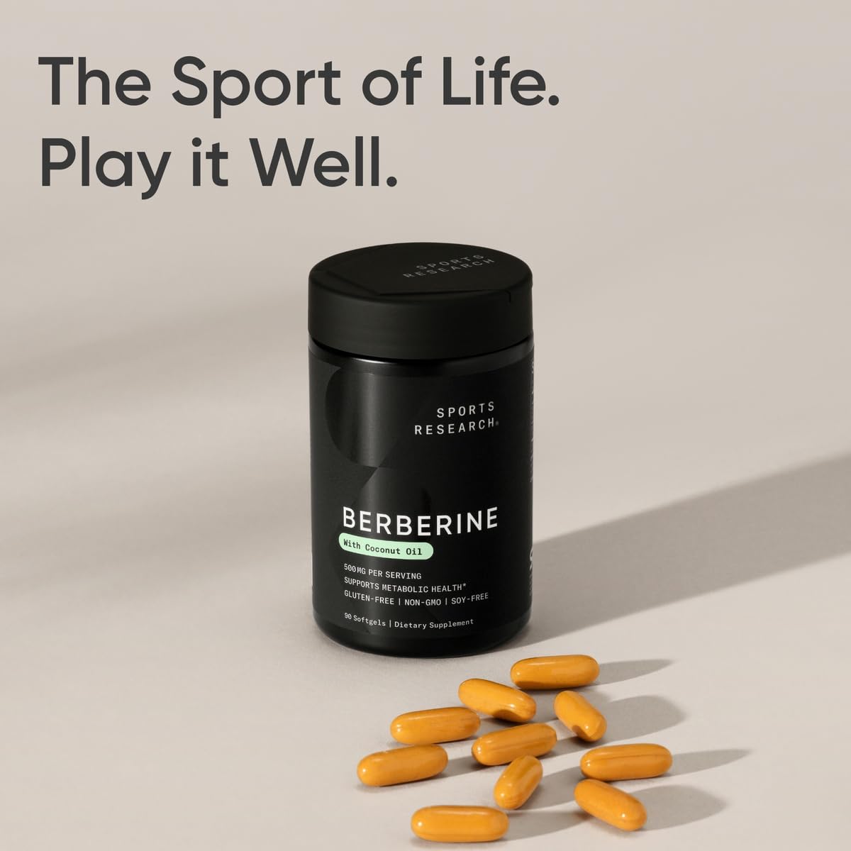 Lifestyle shot of Sports Research Berberine Liquid Softgel
