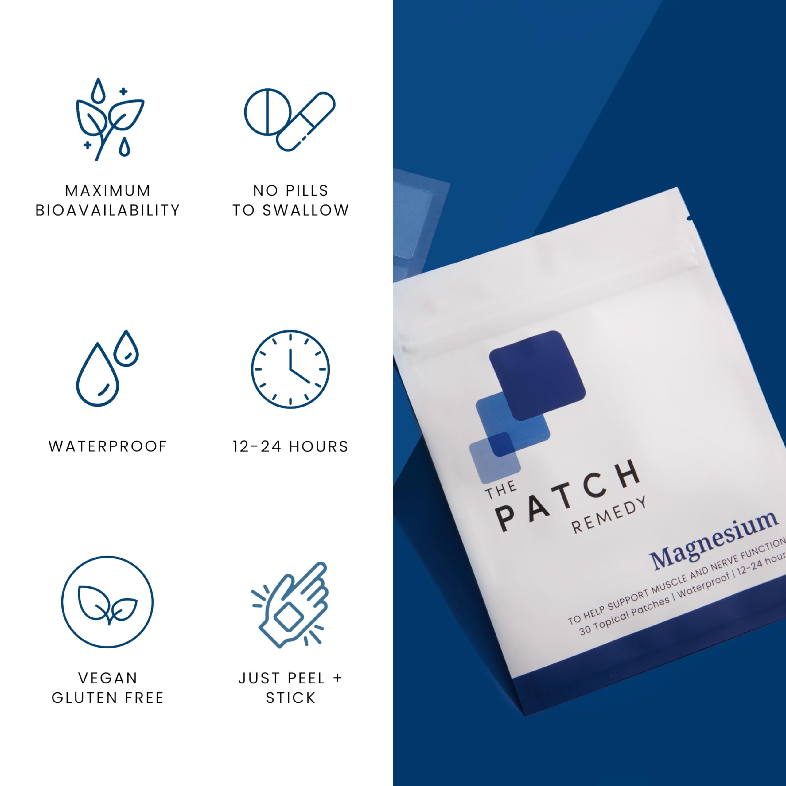 Lifestyle shot of The Patch Remedy Wearable Magnesium Patches in use