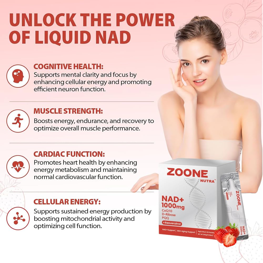 Lifestyle shot of Zoone Nutra Resveratrol 1000mg NAD+ Supplement