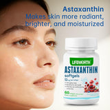 LIFEWORTH Astaxanthin Softgels 12mg bottle side view