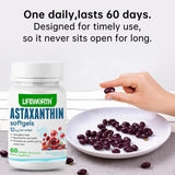 LIFEWORTH Astaxanthin Softgels 12mg on a kitchen counter