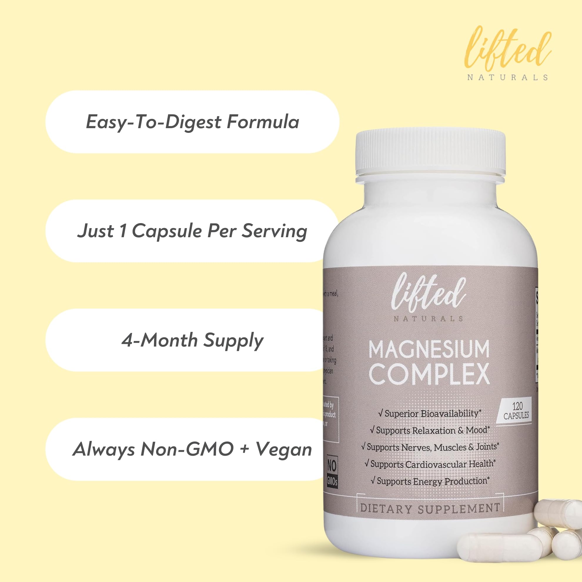 Lifted Naturals Magnesium Complex 100g ingredients list