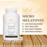 Lifted Naturals Micro Melatonin bottle with label