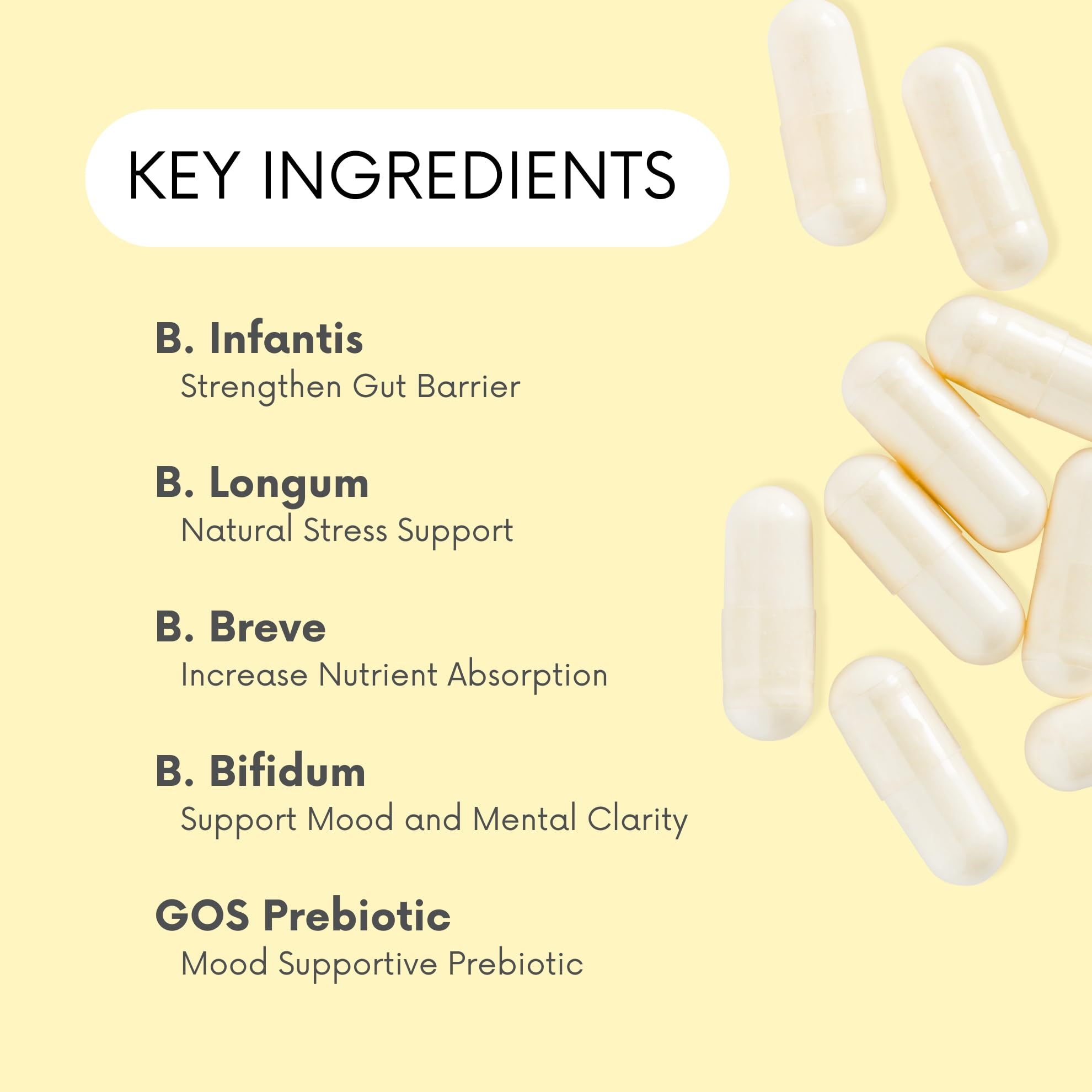 Lifted Naturals Probiotic Supplement capsules on a wooden surface