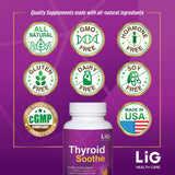 LIG Health Care Thyroid Support Formula displayed with other supplements