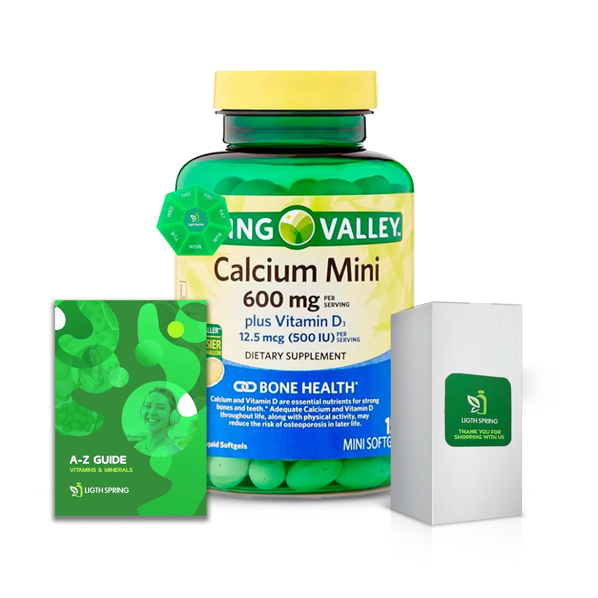 LightSpring Calcium Plus Vitamin D3 Mini Softgels front view