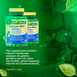 LightSpring Calcium Plus Vitamin D3 Mini Softgels with a glass of water