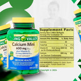 LightSpring Calcium Plus Vitamin D3 Mini Softgels with a measuring spoon