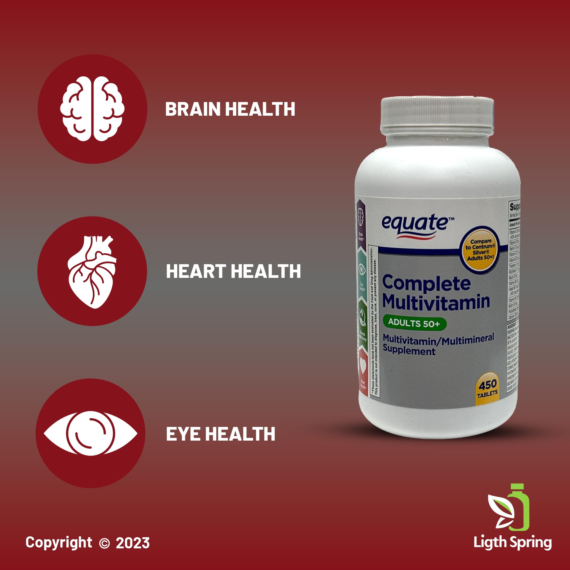 LightSpring Complete Multivitamin 100 tablets close-up