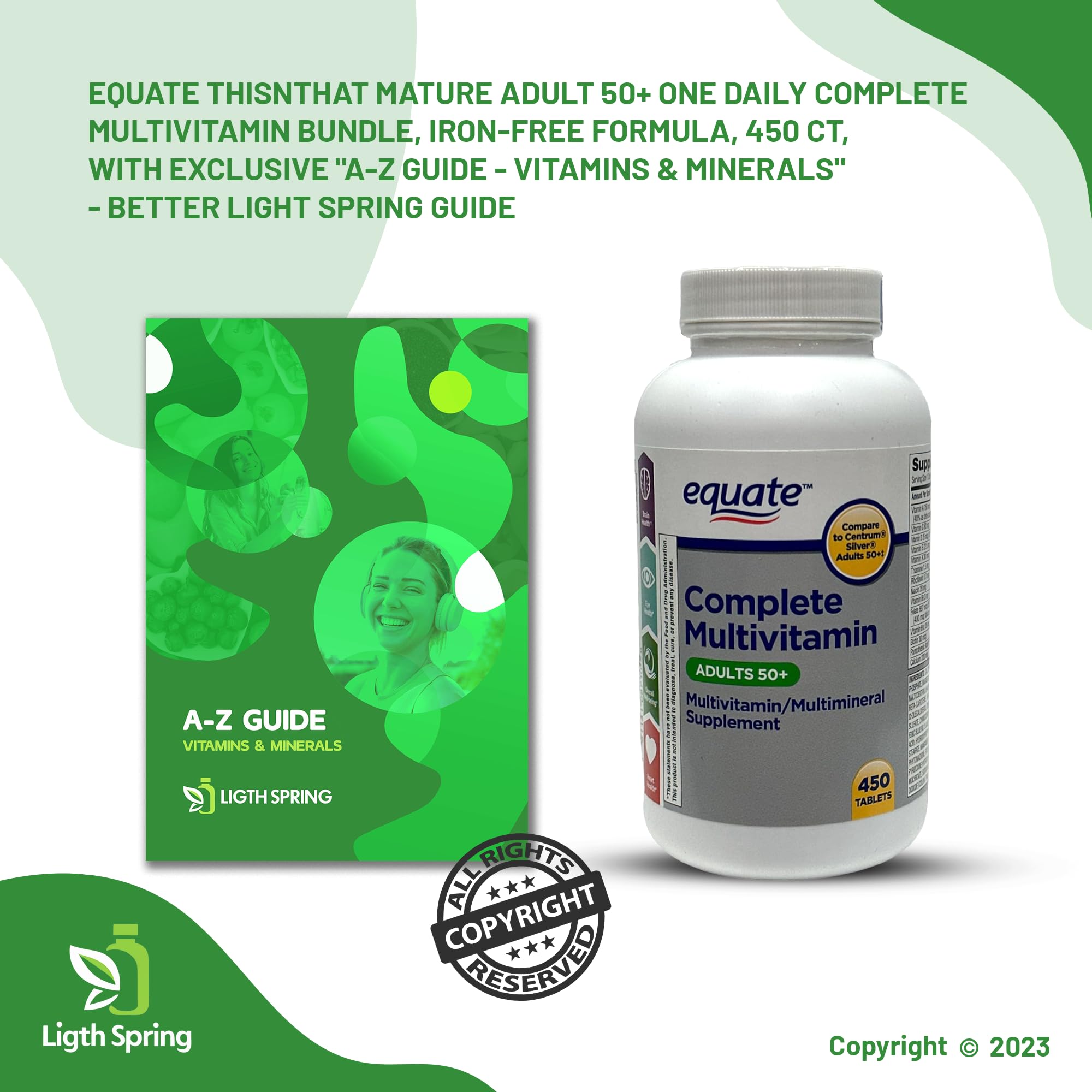 LightSpring Complete Multivitamin 100 tablets side view