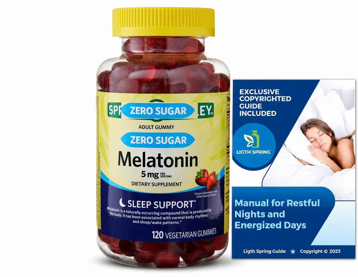 LightSpring Melatonin Gummies 5mg berry flavour front view