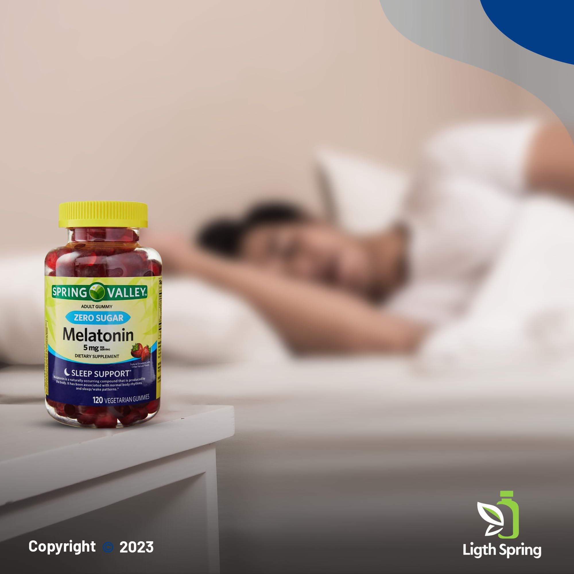 LightSpring Melatonin Gummies nutrition label