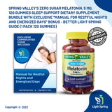 LightSpring Melatonin Gummies on a wooden table