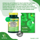 LightSpring Multi-Enzyme Probiotic 200 Tablets with a measuring spoon