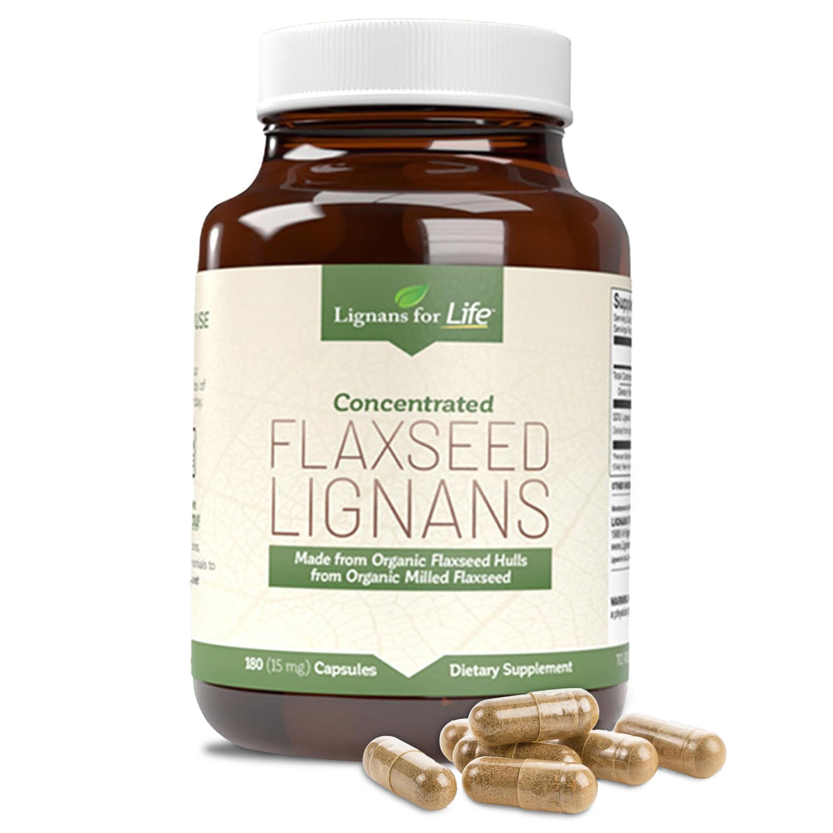 Lignans For Life Flaxseed Lignans Capsules 15mg front view