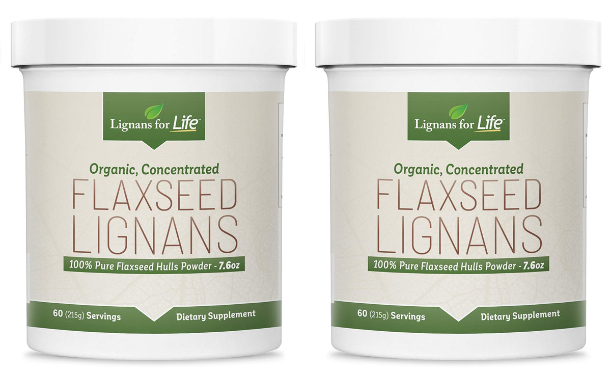 Lignans For Life Organic Flaxseed Powder 3600mg front view packaging