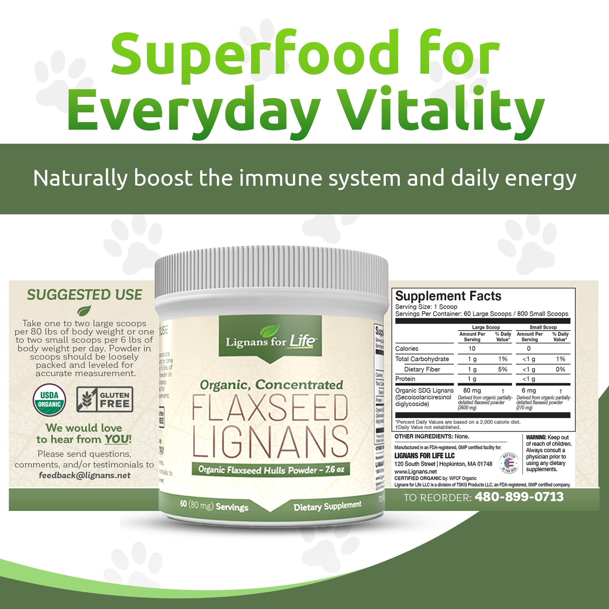 Lignans For Life Organic Flaxseed Powder in a smoothie
