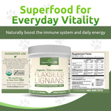 Lignans For Life Organic Flaxseed Powder in a smoothie