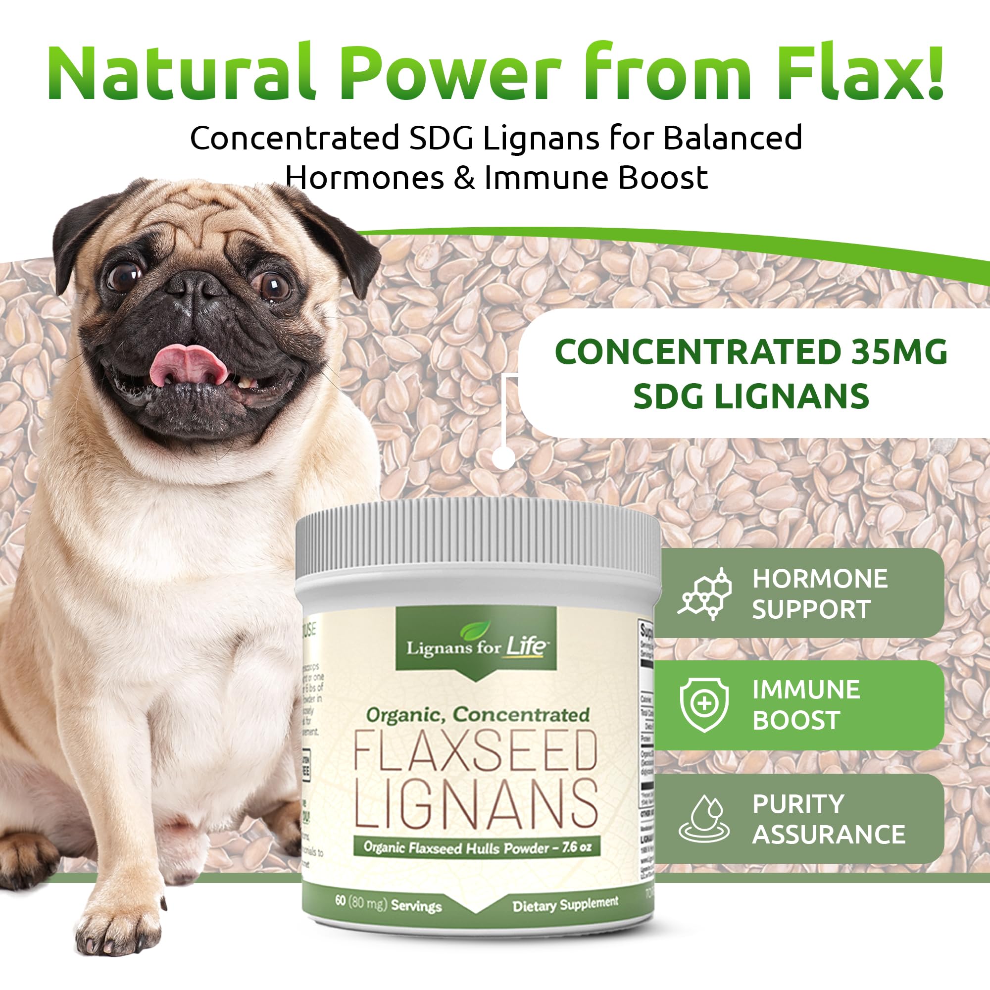 Lignans For Life Organic Flaxseed Powder packaging
