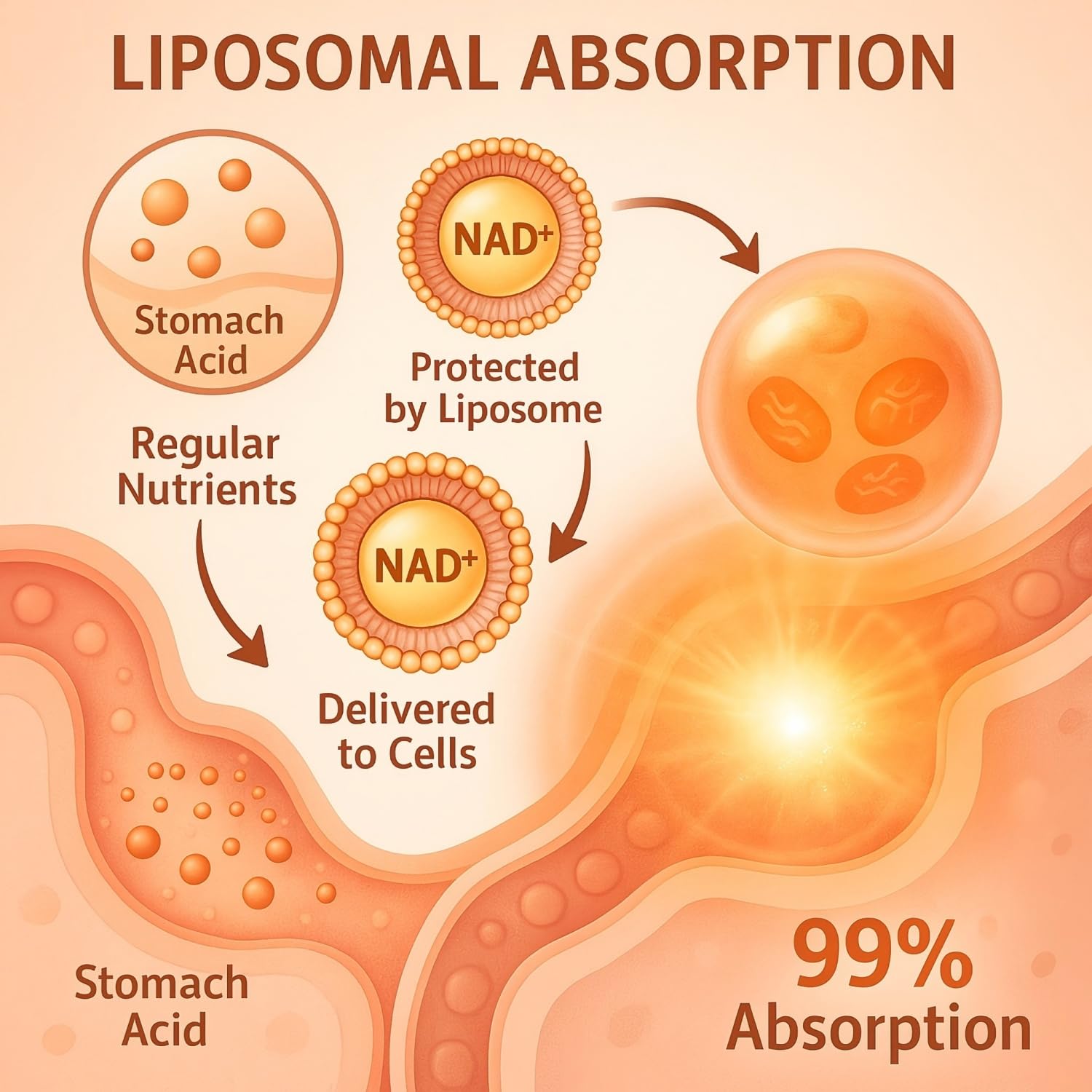 LIGUSTERI Liposomal NAD+ with TMG 500mg bottle packaging