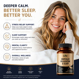 LIIFE DeepCalm daily wellness & Sleep capsules on a wooden table