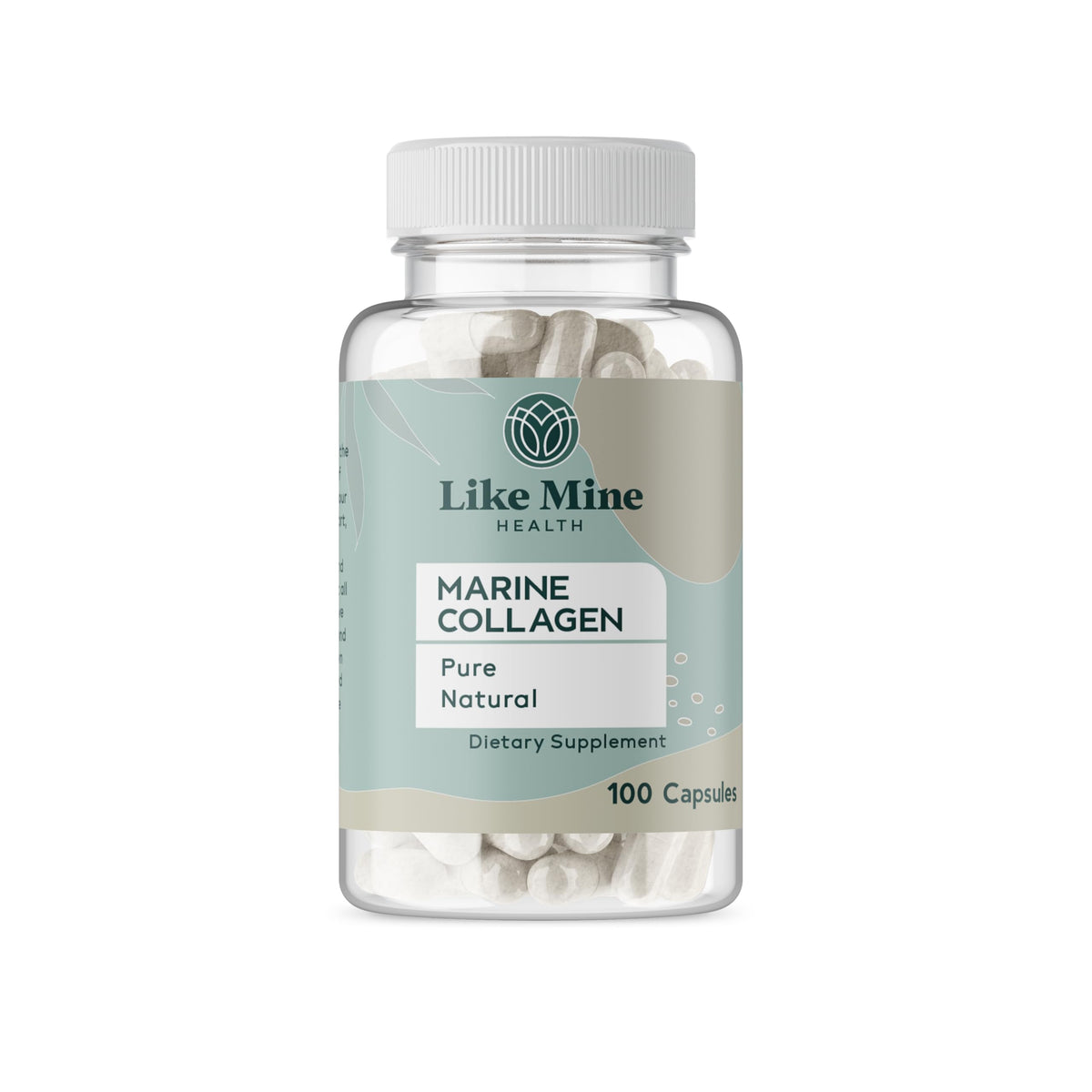 Like Mine Marine Collagen Capsules front view packaging