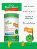 Lil' Sprouts Kids Multivitamin Chewables on a table with fruits