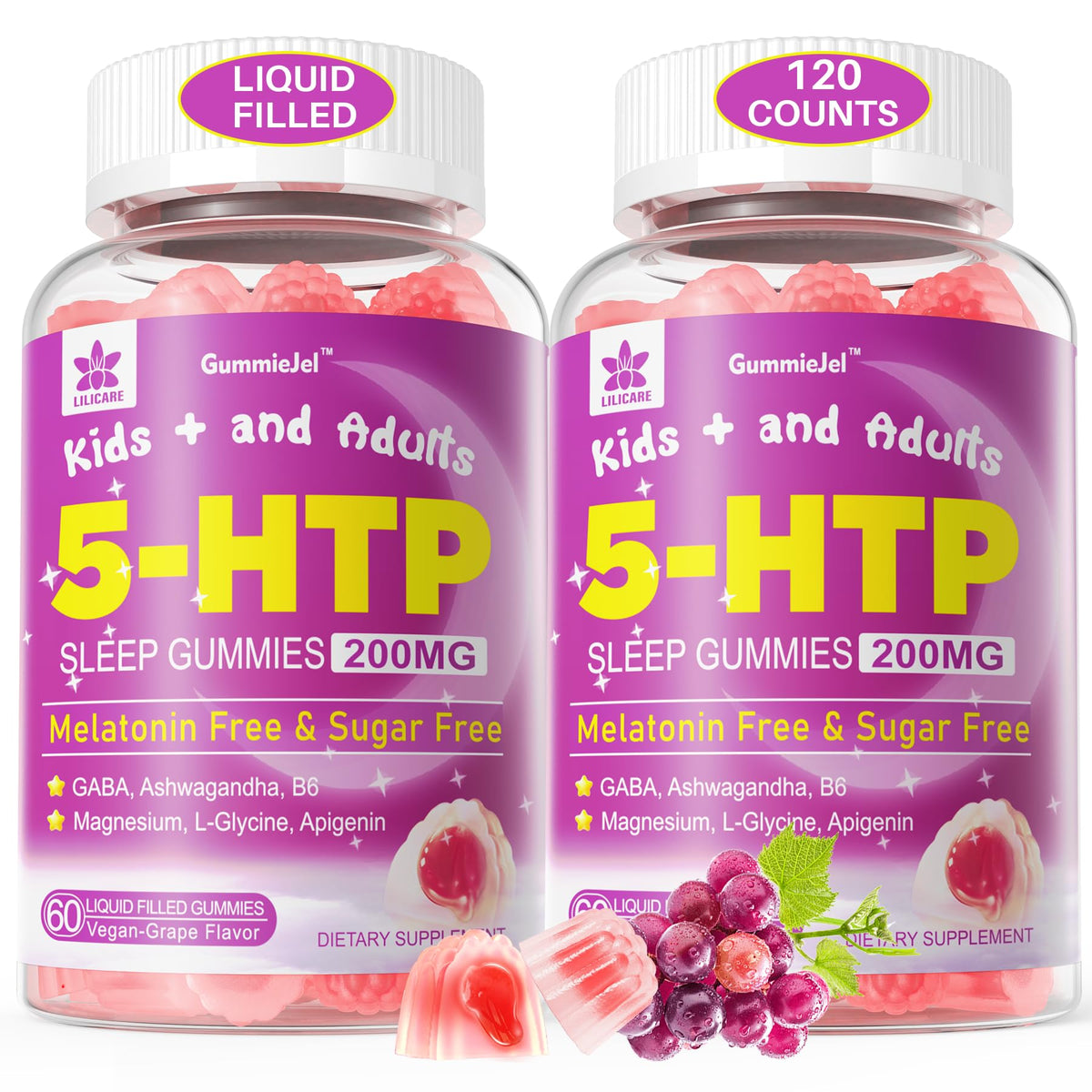 LILICARE 5-HTP Gummies 200MG front view