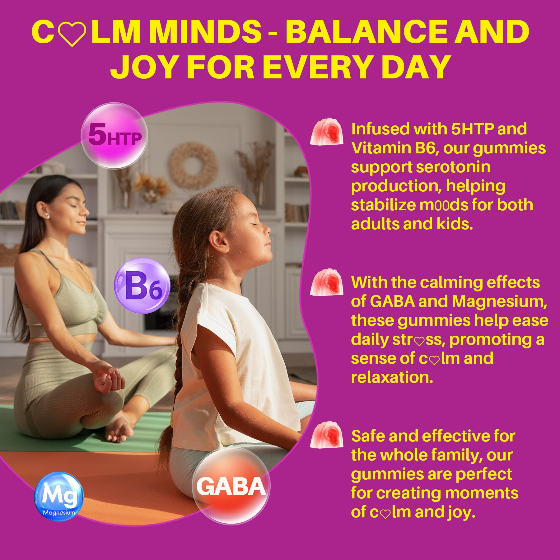 LILICARE 5-HTP Gummies 200MG with nutritional information