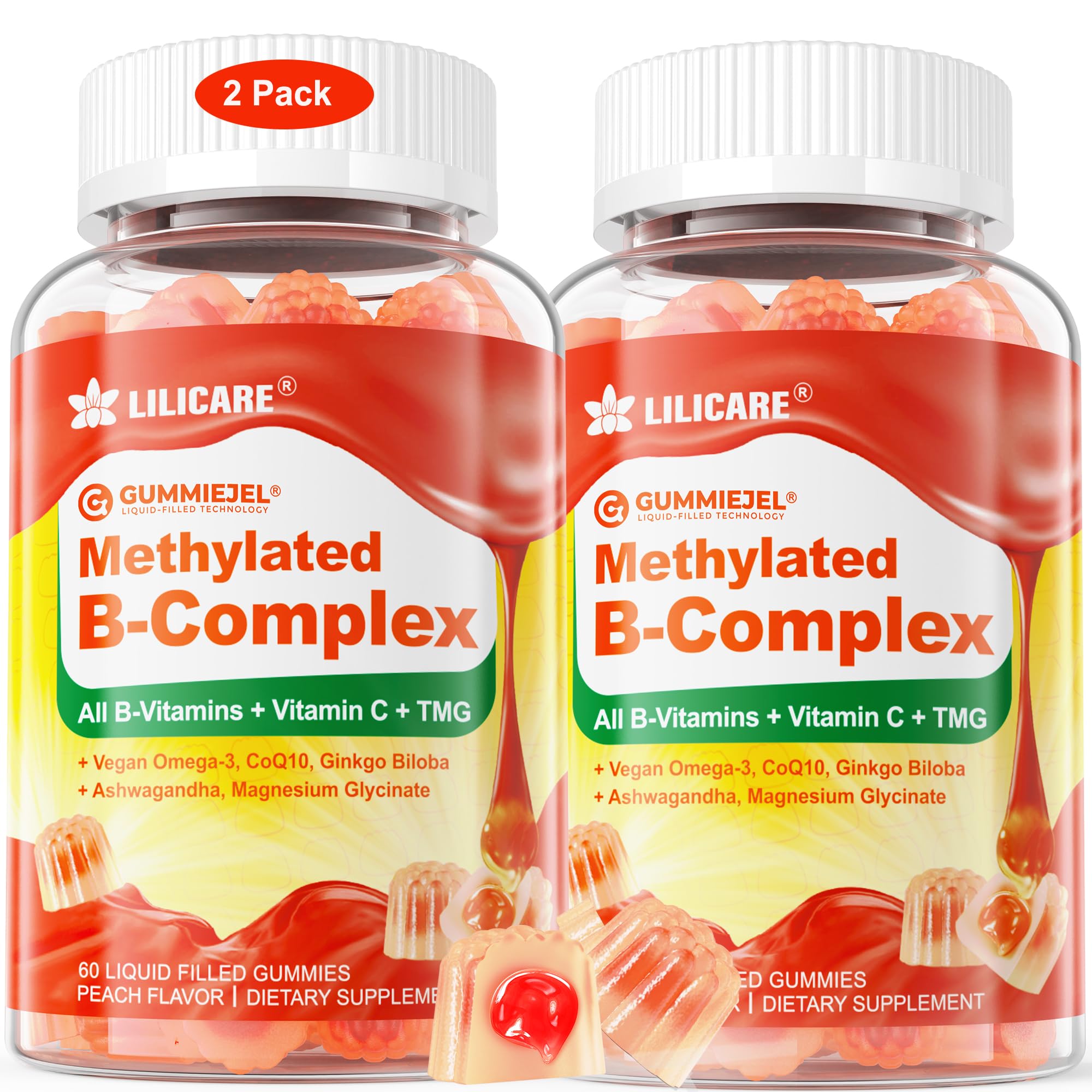 LILICARE B-Complex Gummies front view with packaging
