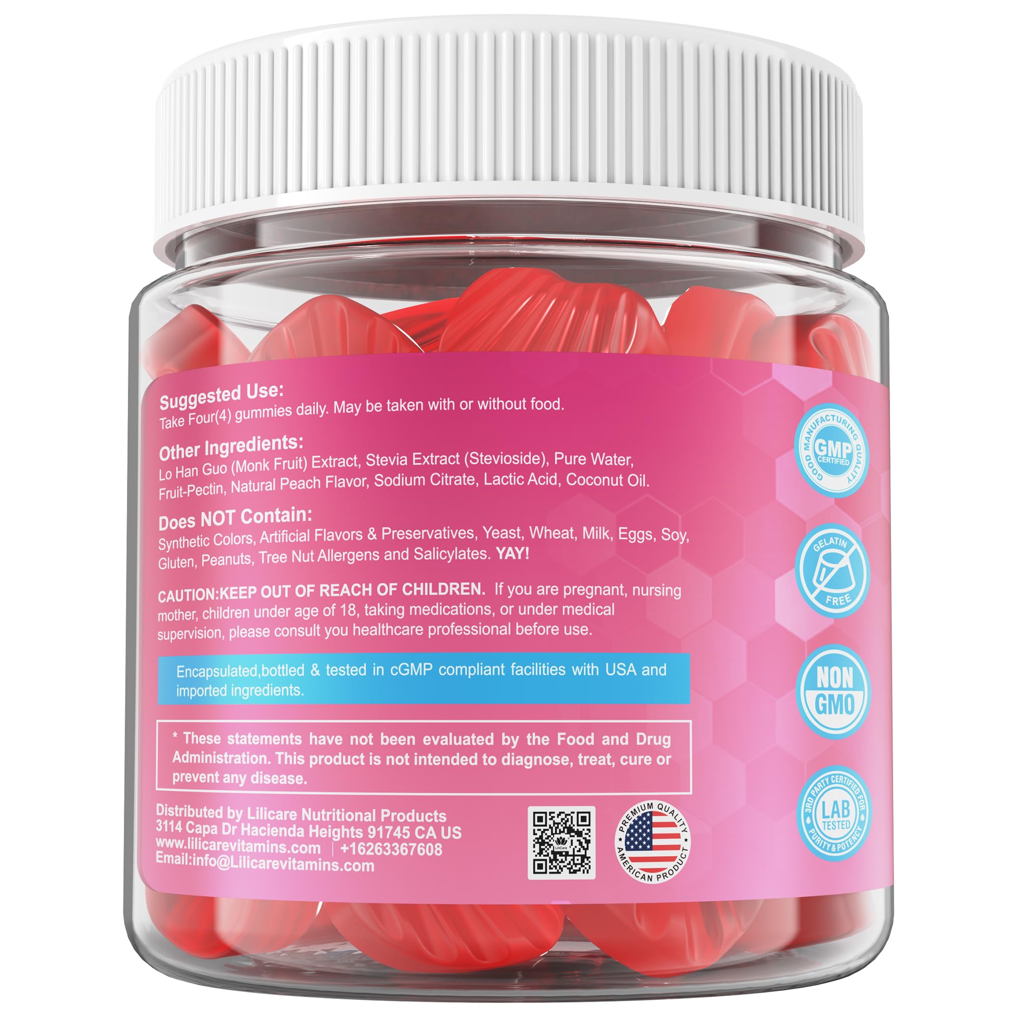 LILICARE B12 Gummies lifestyle scene with gym bag