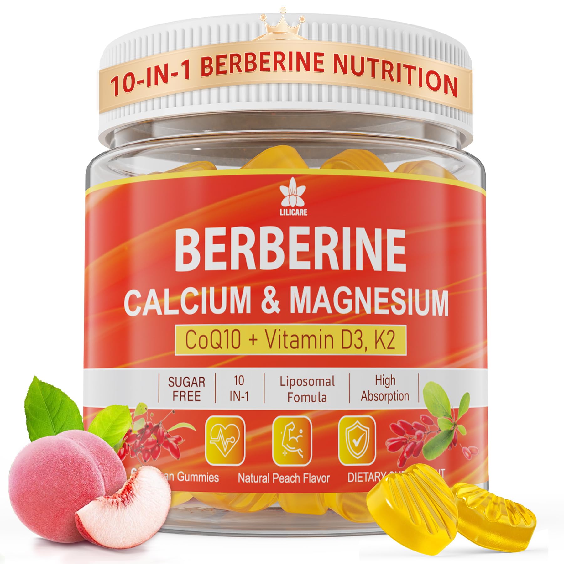 LILICARE Berberine Gummies 60 count front view