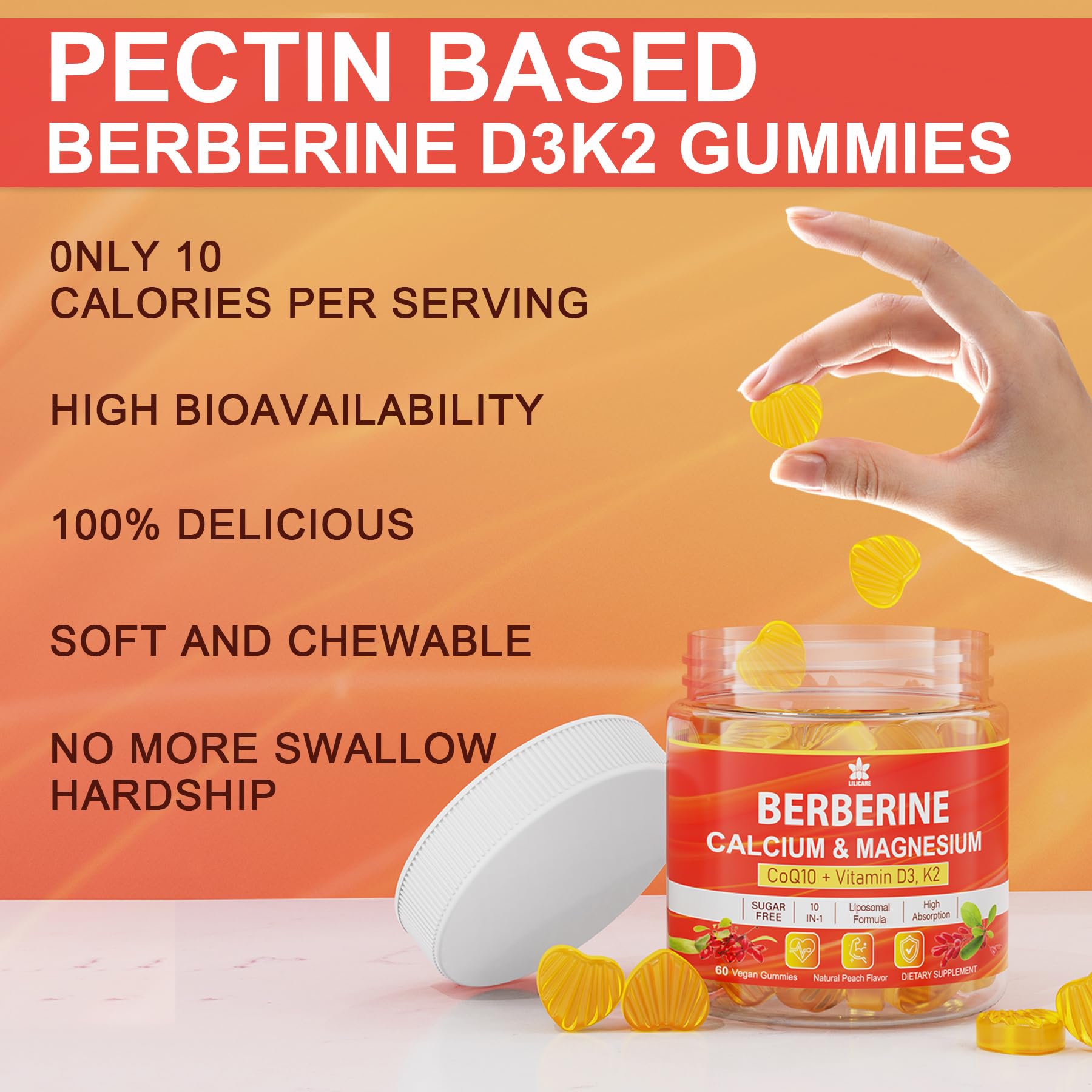 LILICARE Berberine Gummies open packaging with gummies visible