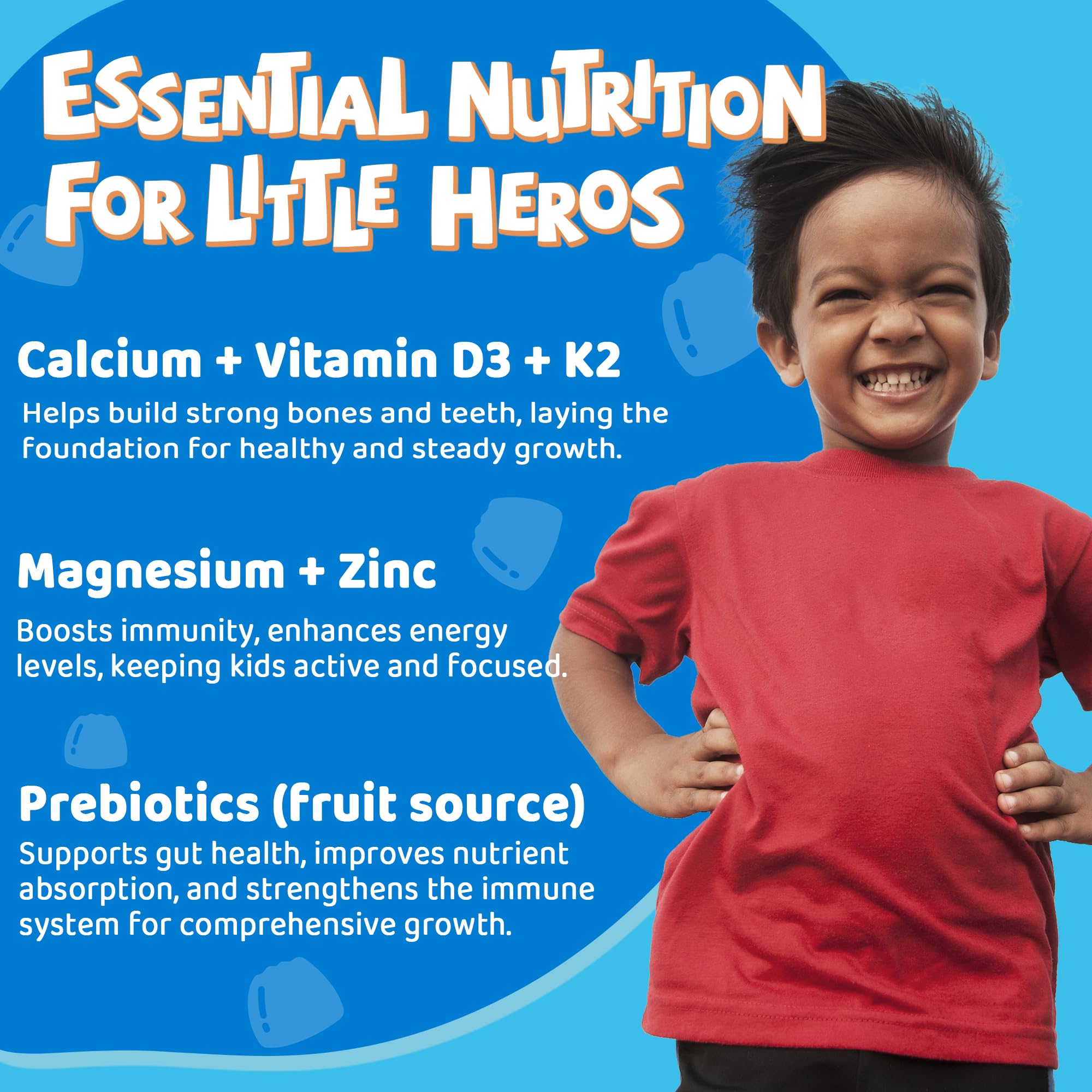 LILICARE Calcium Gummies with ingredients list on the back