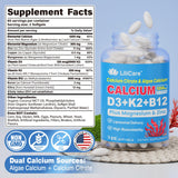 LILICARE Calcium Supplement 1200mg softgel back view