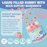 LILICARE Calm Gummies in a bowl with fresh strawberries