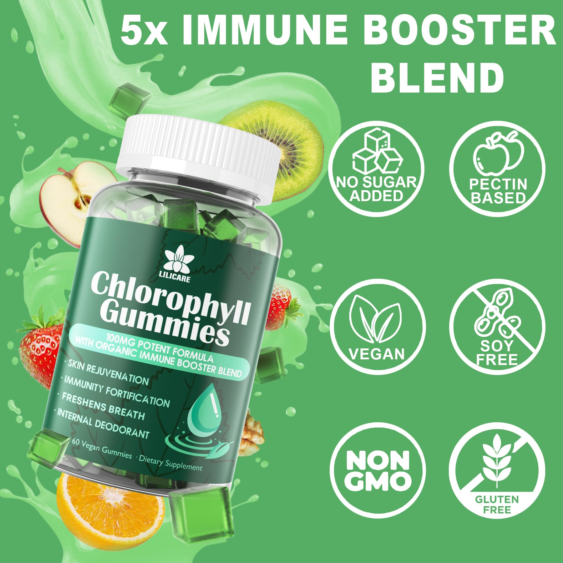 LILICARE Chlorophyll Gummies in a lifestyle setting