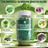 LILICARE Chlorophyll Gummies lifestyle scene with a glass of water